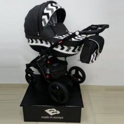 Zig Zag Black - Детская коляска Adamex Vicco 2 в 1